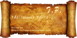 Tölgyesi Pál névjegykártya