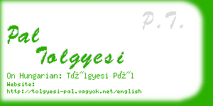 pal tolgyesi business card
